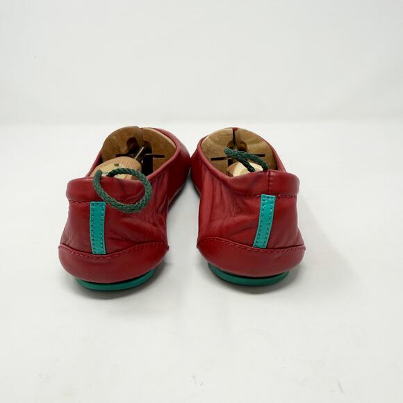 Tieks Red Leather Foldable Ballet Flats Women's Size 9 EUC - Picture 4 of 8